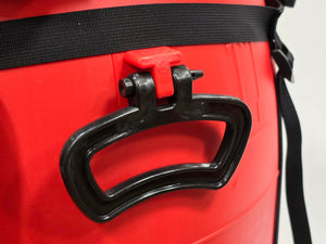 Recreational Barrel Works 60L Red Barrel and Expedition Harness Package