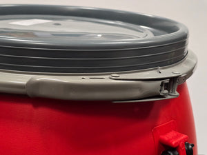 Recreational Barrel Works 60L Red Barrel and Expedition Harness Package