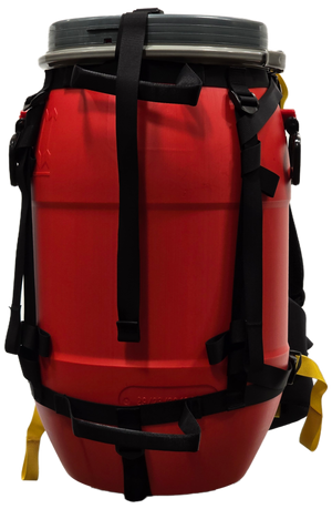 Recreational Barrel Works 30L Red Barrel and Expedition Harness Package