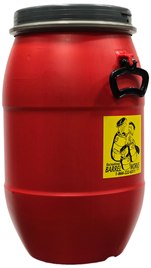 Recreational Barrel Works 30L Red Barrel and Expedition Harness Package