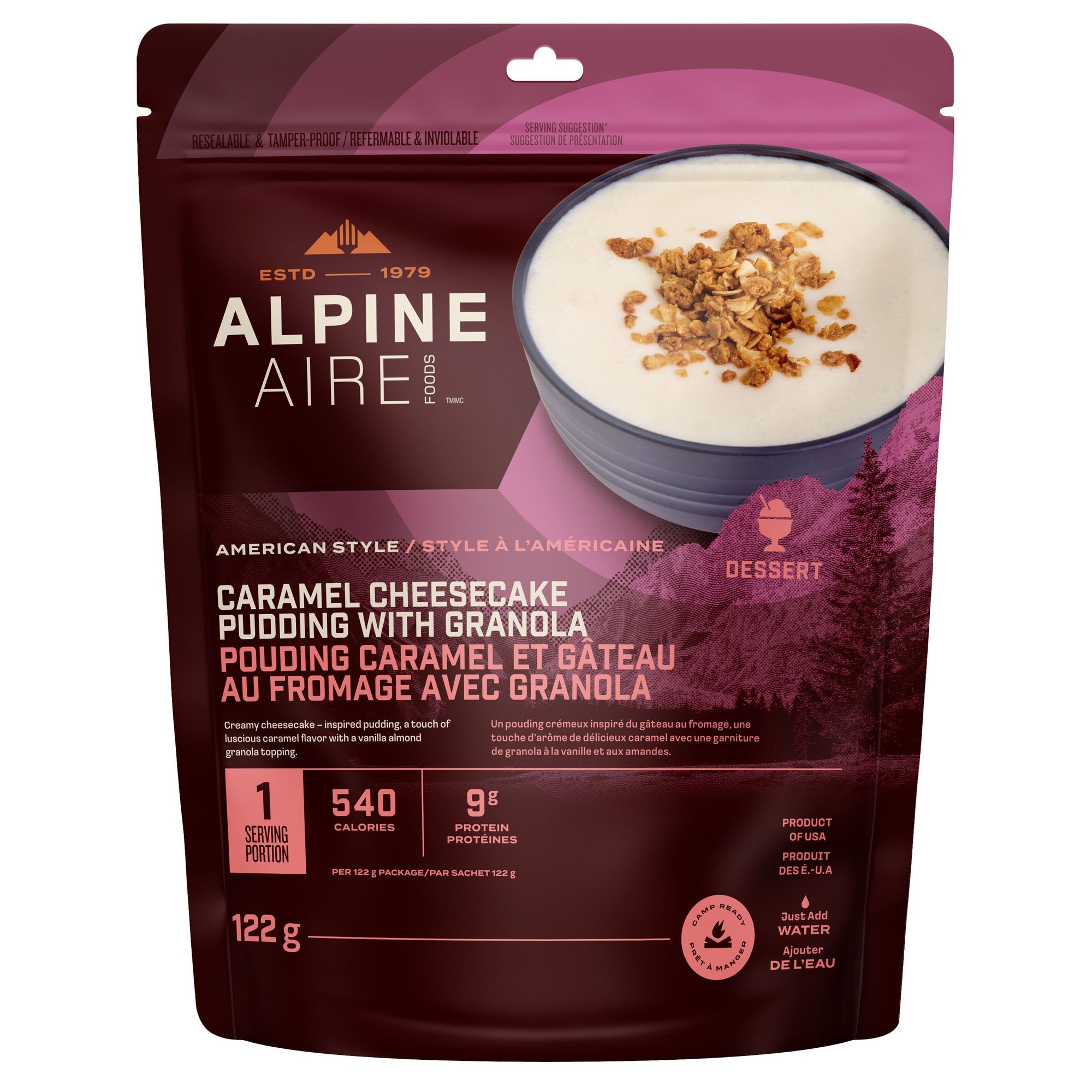AlpineAire Caramel Cheesecake Pudding with Granola
