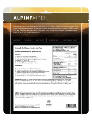 AlpineAire Creole Grilled Chicken Gumbo with Rice