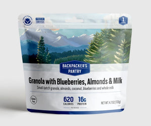 Backpacker's Pantry Granola with Blueberries, Almond & Milk - Single Serving