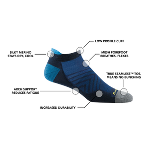 Darn Tough 1033 Run No Show Tab Ultra-Lightweight Running Sock - Men's