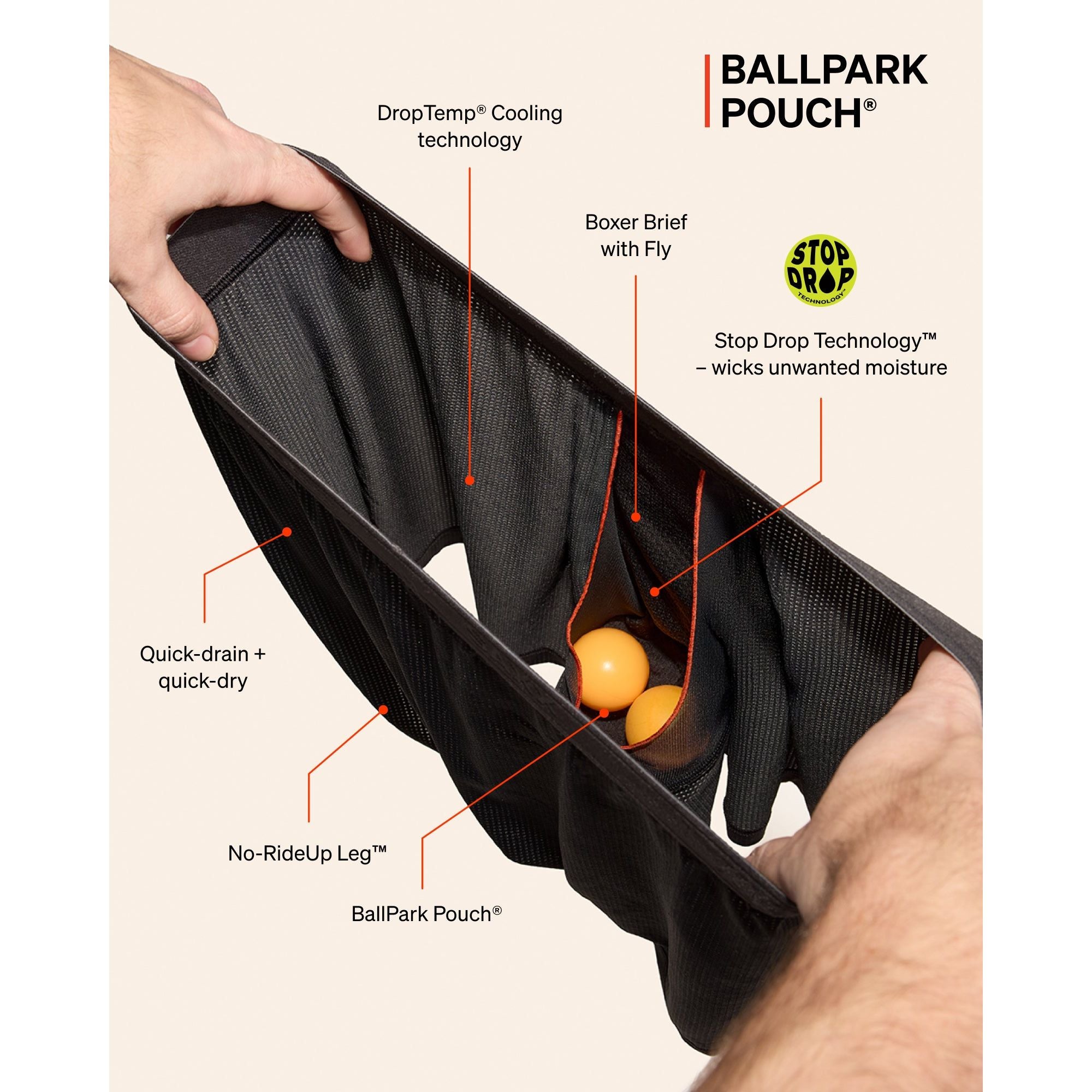 Saxx Quest Quick-Dry Mesh Boxer Brief Fly - Black