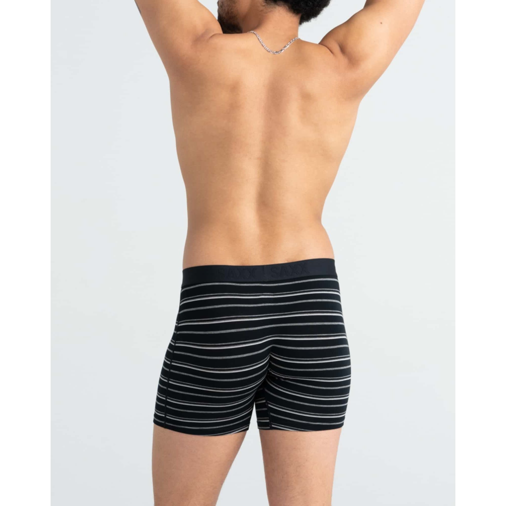 Saxx Vibe Xtra Boxer Brief Fly - Black Coast Stripe