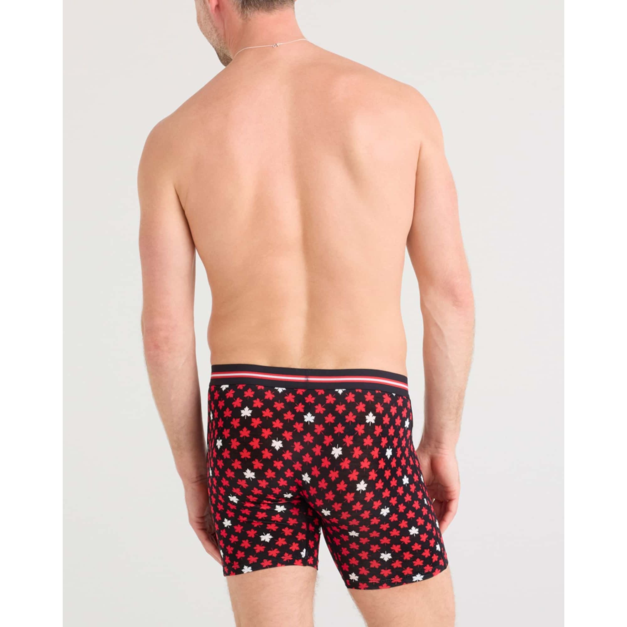 Saxx Vibe Xtra Boxer Brief Fly - Maple Leaf-Black