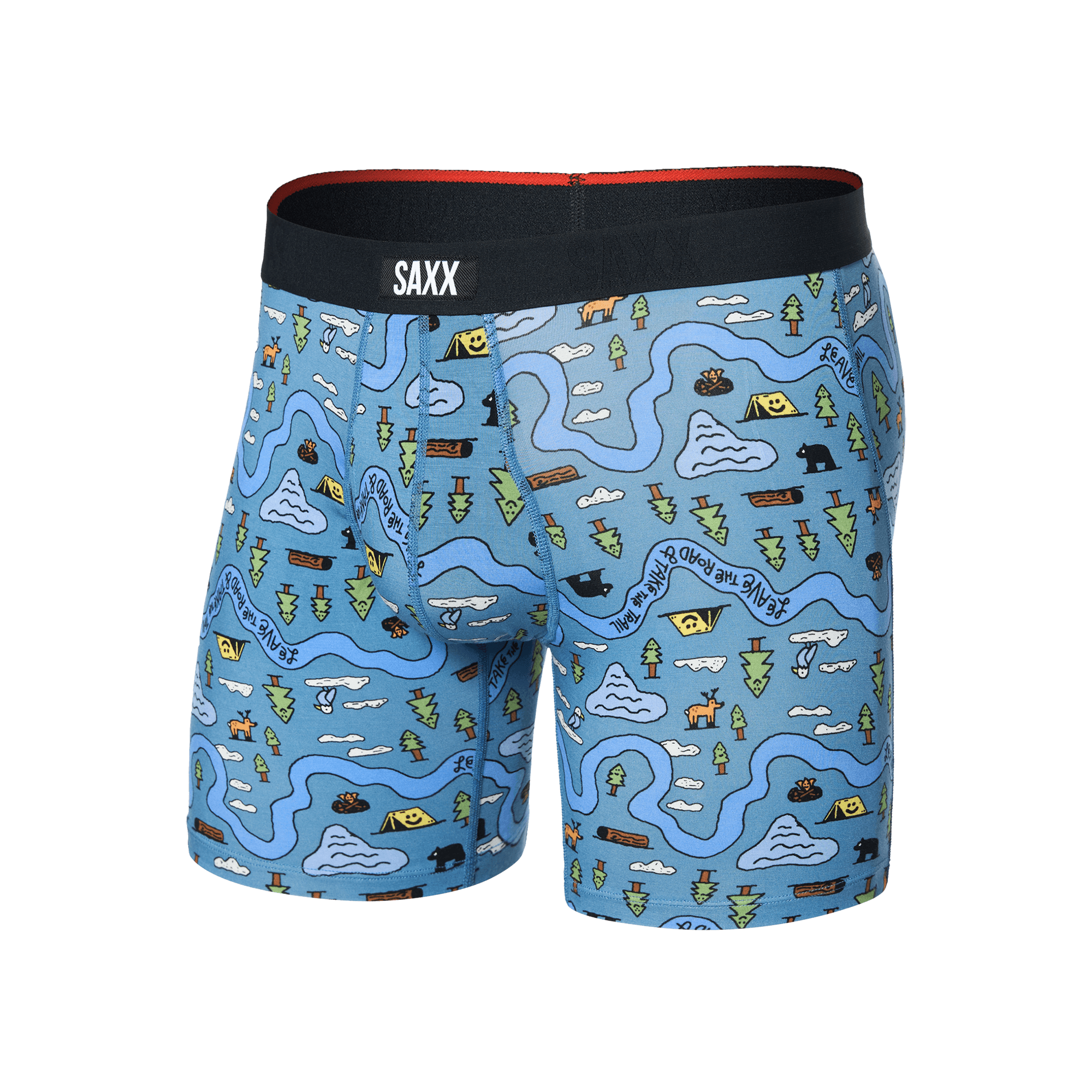 Saxx Vibe Xtra Boxer Brief Fly - Take The Trail-Slate