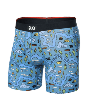 Saxx Vibe Xtra Boxer Brief Fly - Take The Trail-Slate