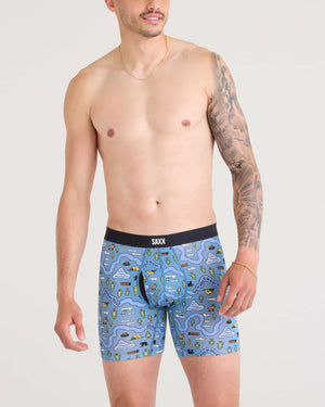 Saxx Vibe Xtra Boxer Brief Fly - Take The Trail-Slate