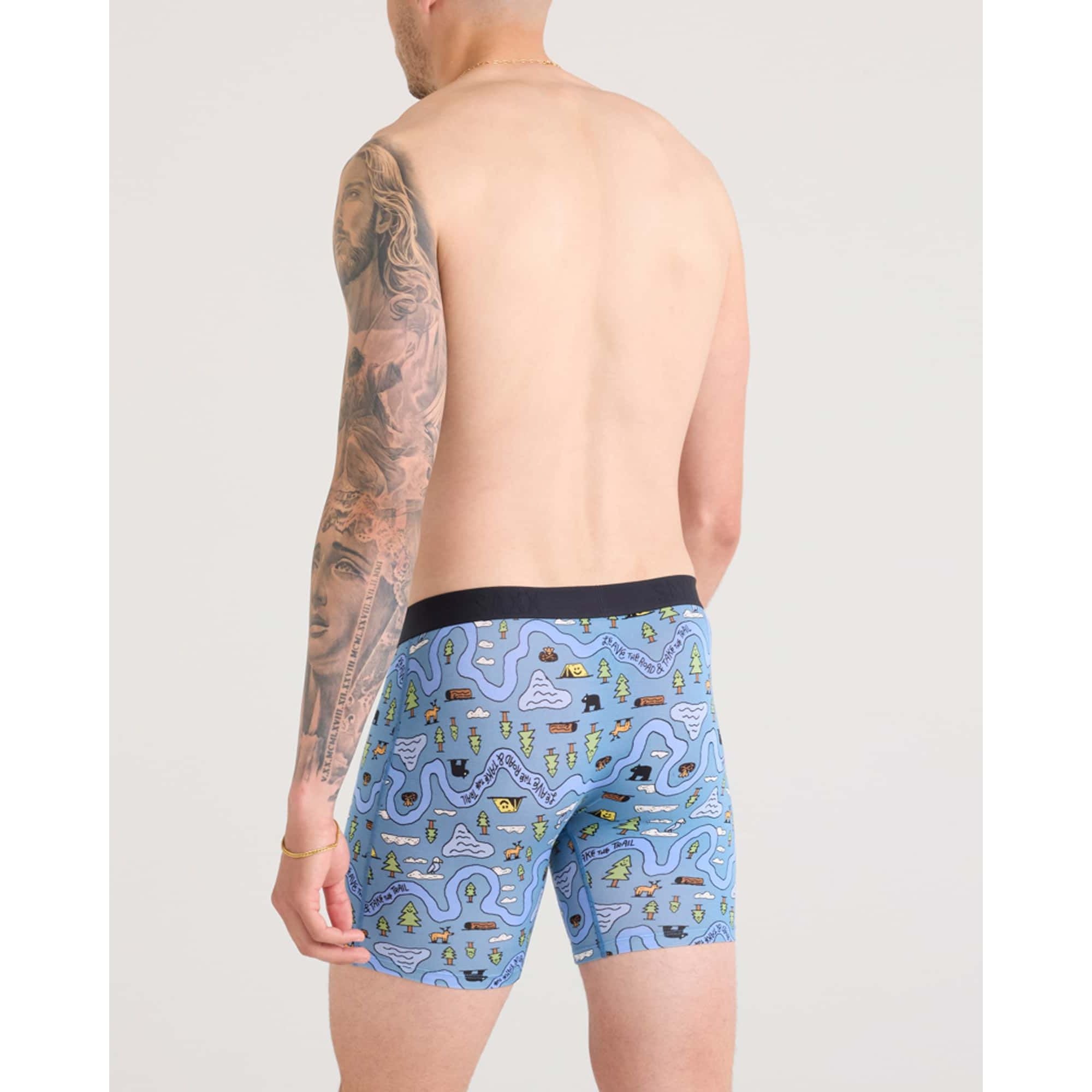 Saxx Vibe Xtra Boxer Brief Fly - Take The Trail-Slate