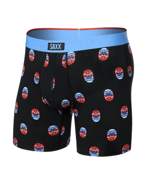 Saxx Vibe Xtra Boxer Brief Fly - Whale Watcher-Black
