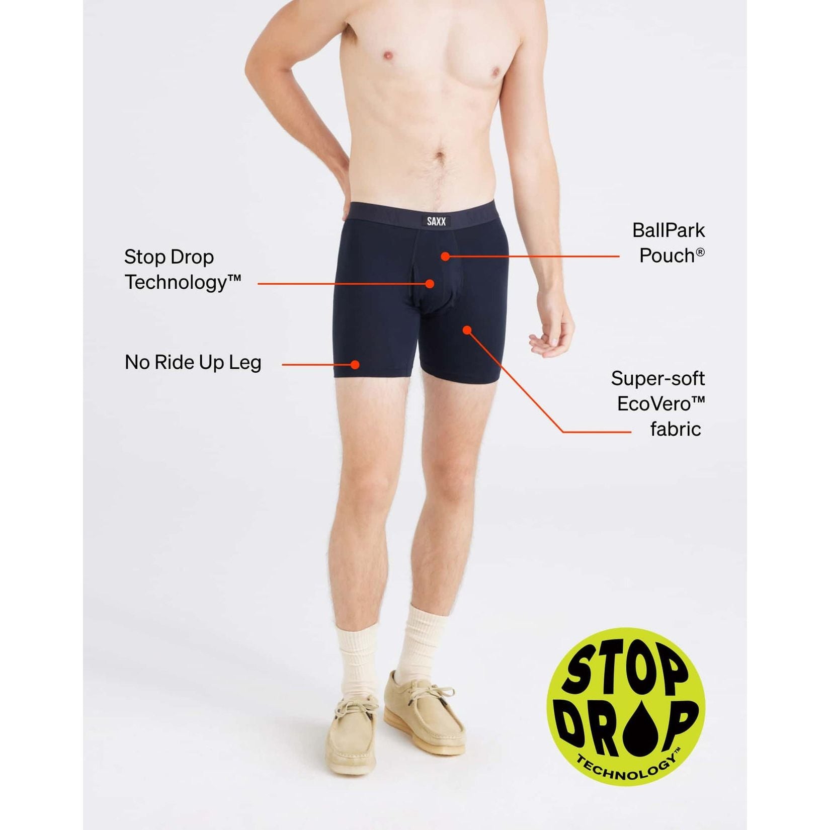 Saxx Vibe Xtra Boxer Brief Fly - Black