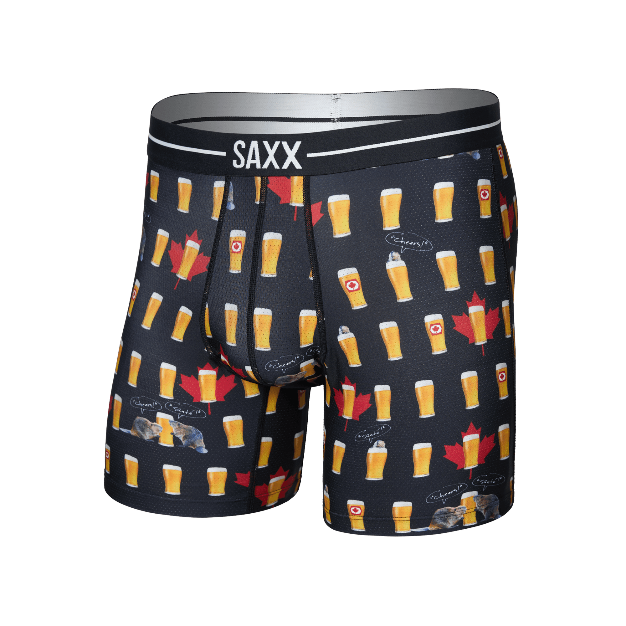 Saxx Volt Boxer Brief - Cheers Canada-Black