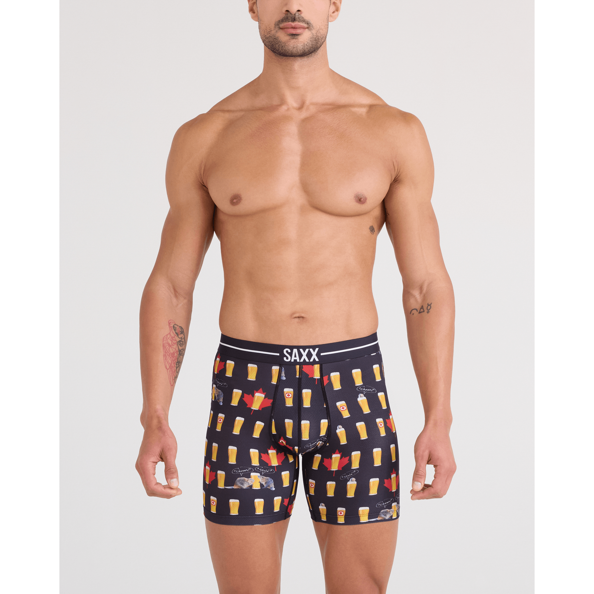 Saxx Volt Boxer Brief - Cheers Canada-Black