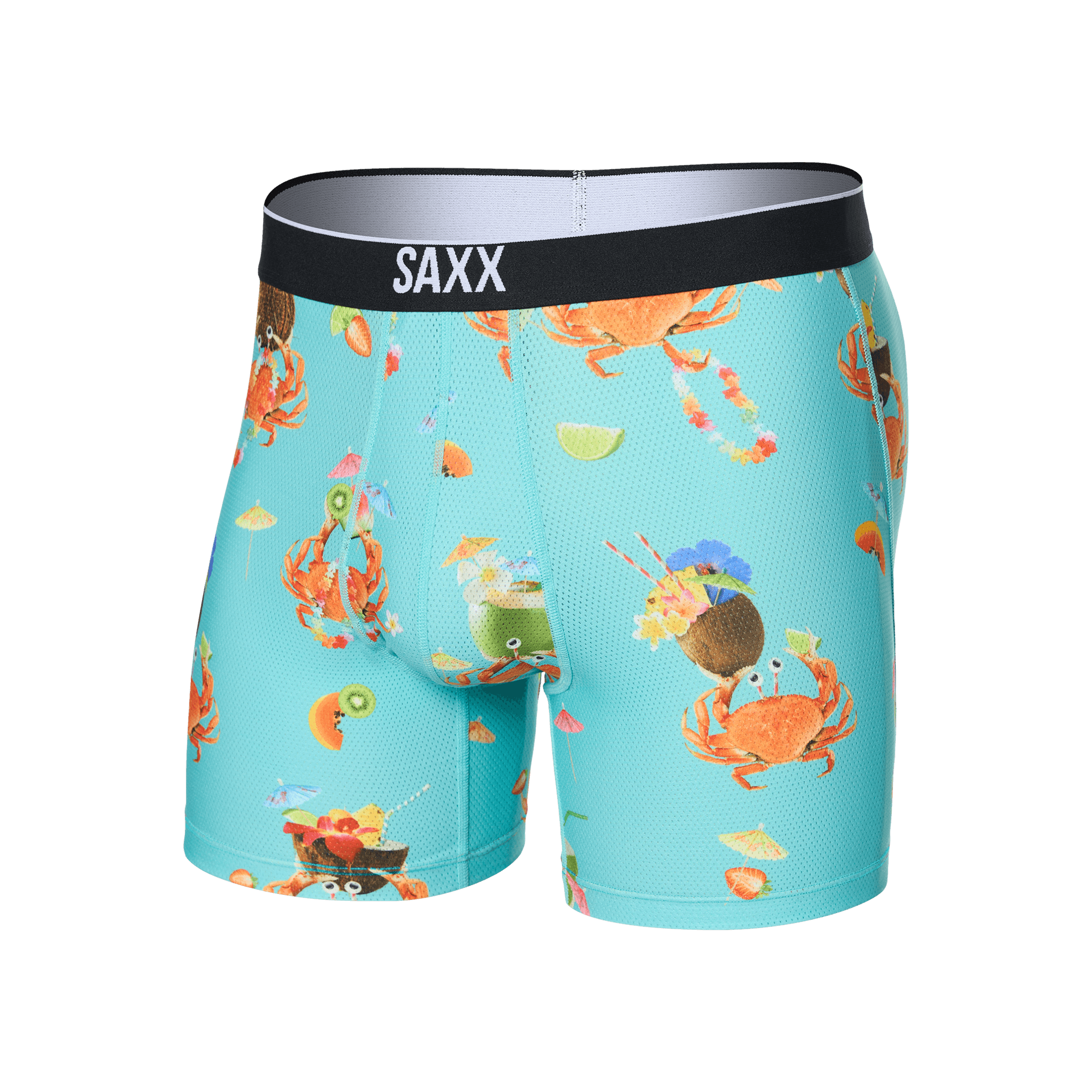 Saxx Volt Boxer Brief - Crab Cocktail-Turquoise