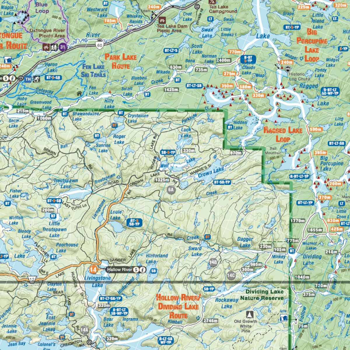 Backroad Mapbooks Algonquin Map - Waterproof