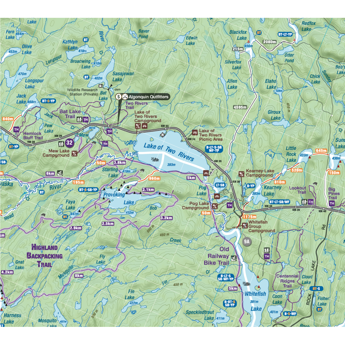 Backroad Mapbooks Algonquin Map - Waterproof