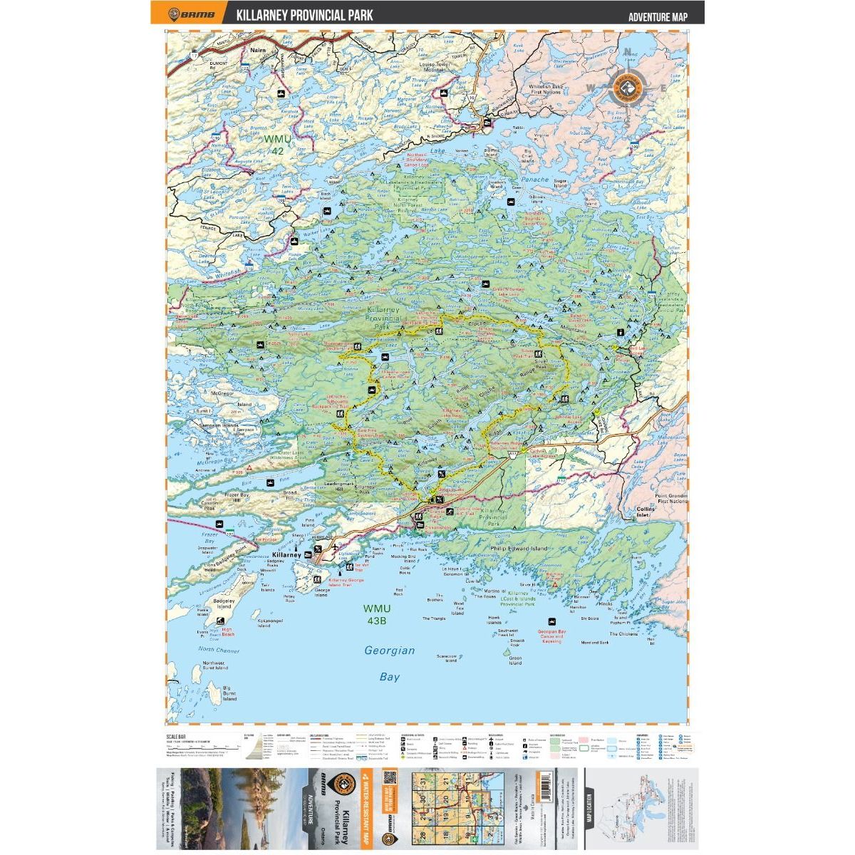 Backroad Mapbooks Killarney Map - Water-Resistant