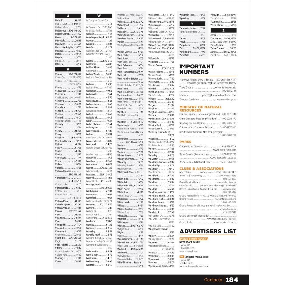 Backroad Mapbooks Southern Ontario