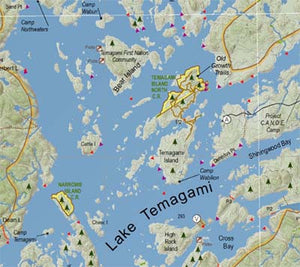 Temagami Obabika Loop / Maple Mountain Trip Companion Map