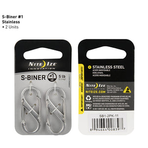 Nite Ize S-Biner Stainless Steel 2 pack