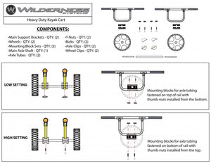 Wilderness Systems Heavy Duty Kayak Cart with No-Flat Wheels