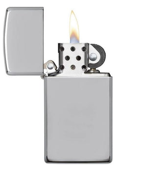 Zippo Lighter Slim High Polish Chrome