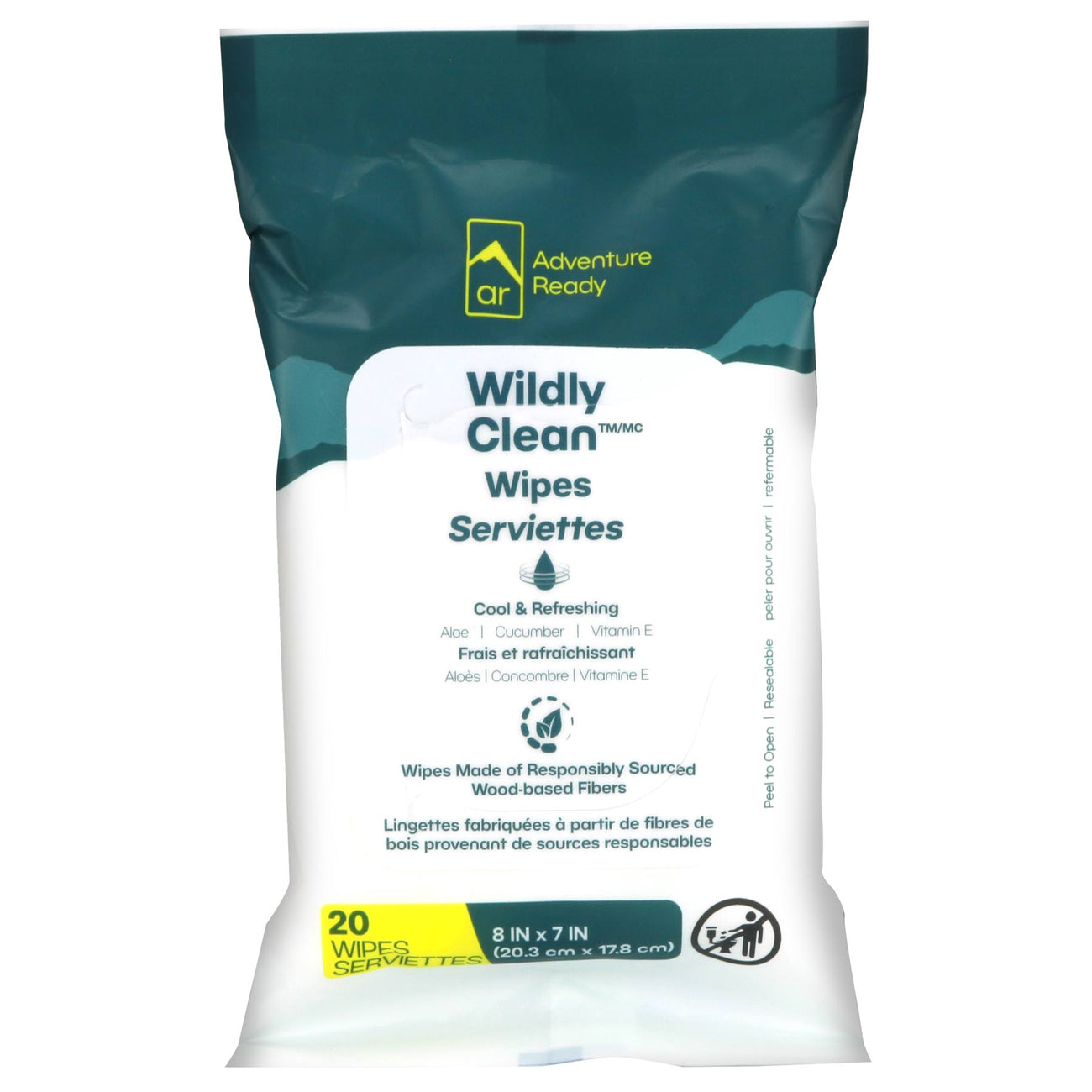 Adventure Ready Wildly Clean Wipes - 20