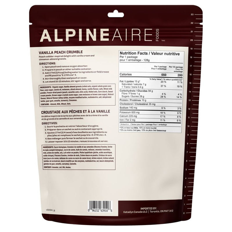 AlpineAire Vanilla Peach Crumble