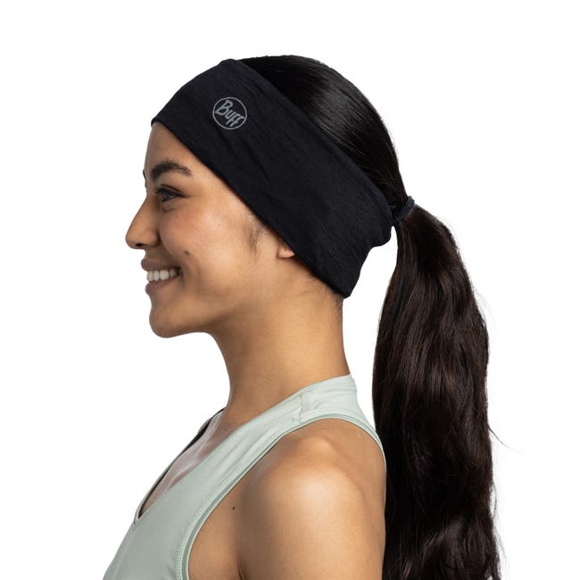 BUFF Merino Lightweight Headband Solid Black