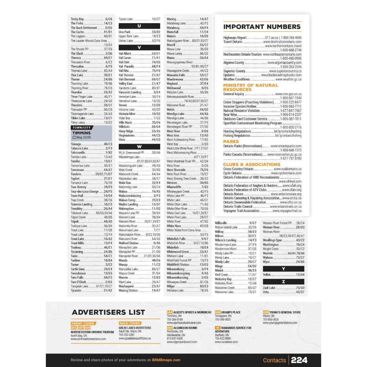 Backroad Mapbooks Northeastern Ontario - 6th Edition