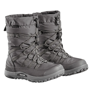 Outdoors Oriented Baffin Escalate X men's grey waterproof winter boots with lace-up toggle and durable rubber sole