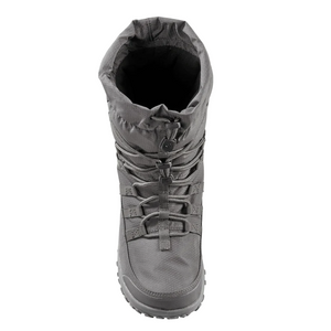 Outdoors Oriented Baffin Escalate X men's grey winter boot with a lace-up toggle system and durable nylon shell.