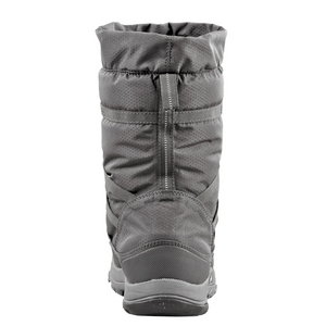 Outdoors Oriented Baffin Escalate X men's grey winter boot, back view showing nylon shell and rear pull loop