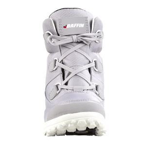 Outdoors Oriented Baffin Mist women's light grey winter boot with D-ring laces and durable slip-resistant outsole