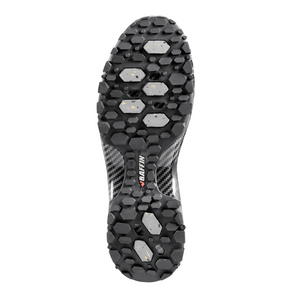 Outdoors Oriented Baffin Eden Mid women's hiking boot outsole with black IceBite rubber multi-directional lug tread