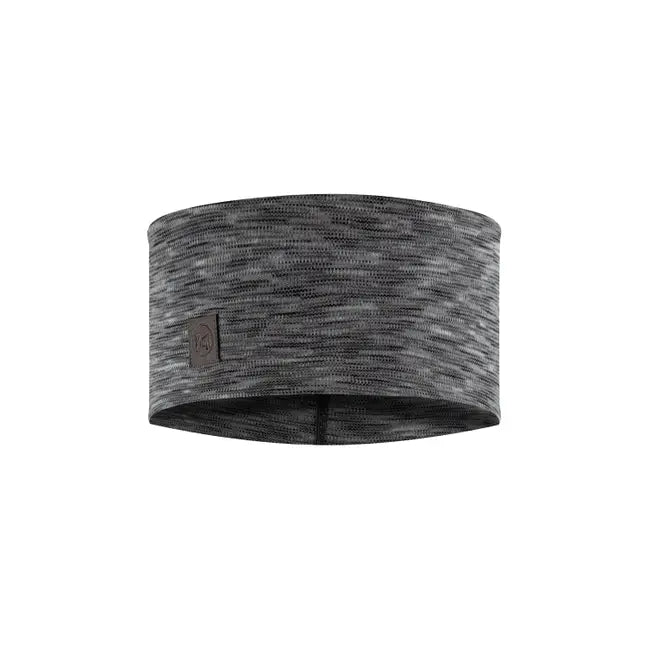 BUFF Merino Wide Headband Multistripes Fog Grey