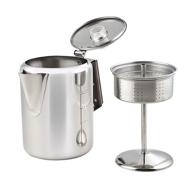 Chinook Timberline Coffee Percolator 6 Cup - Stainless Steel