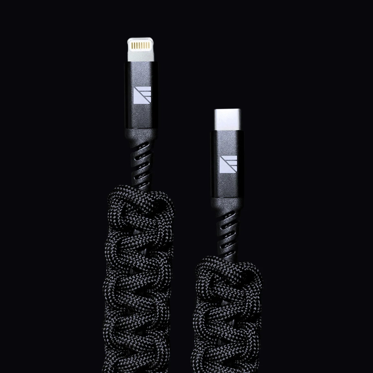 Dark Energy Lightning to USB-C Paracord Cable