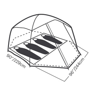 Eureka Space Camp 4 Tent & Footprint Combo