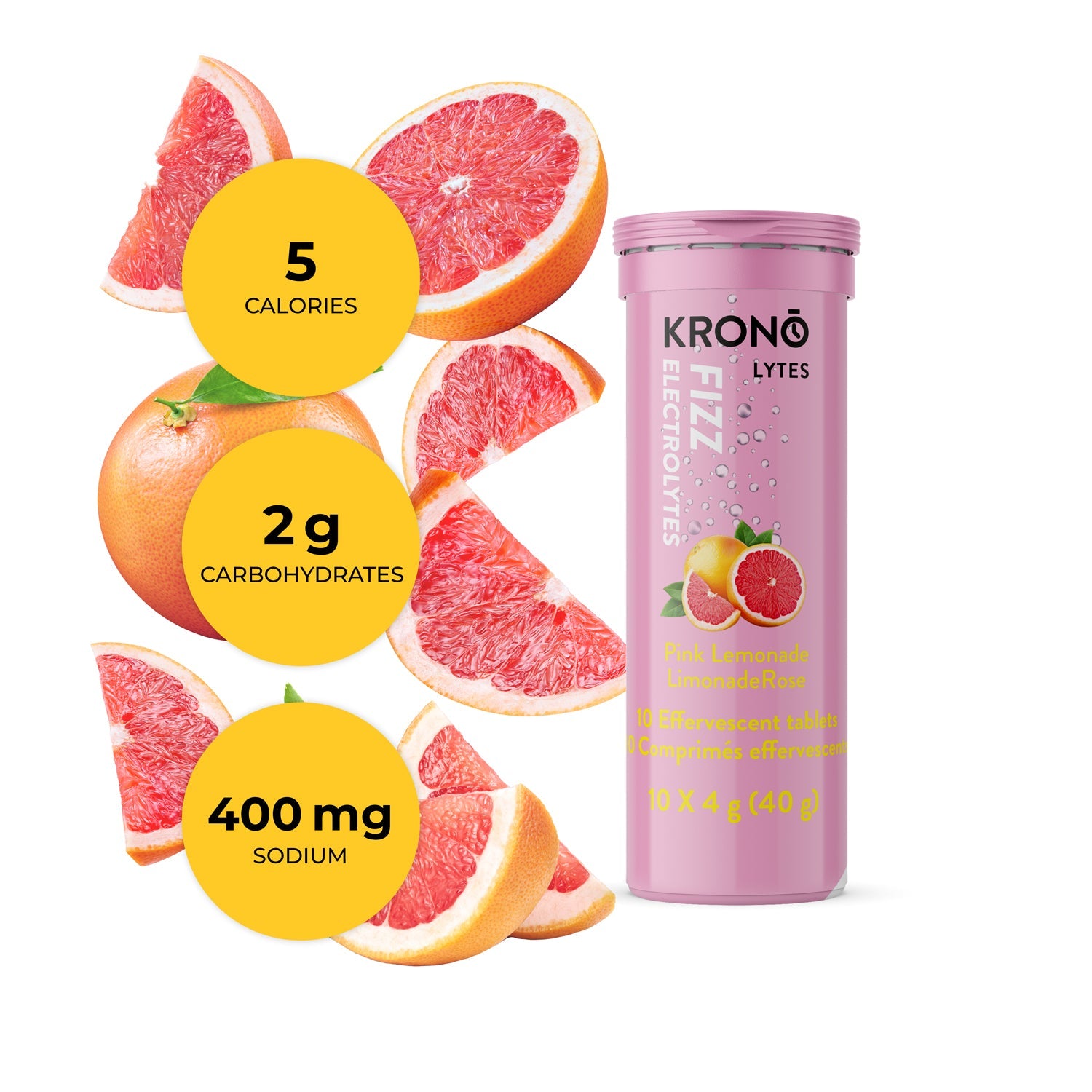 KRONO Effervescent Tablets - Pink Lemonade