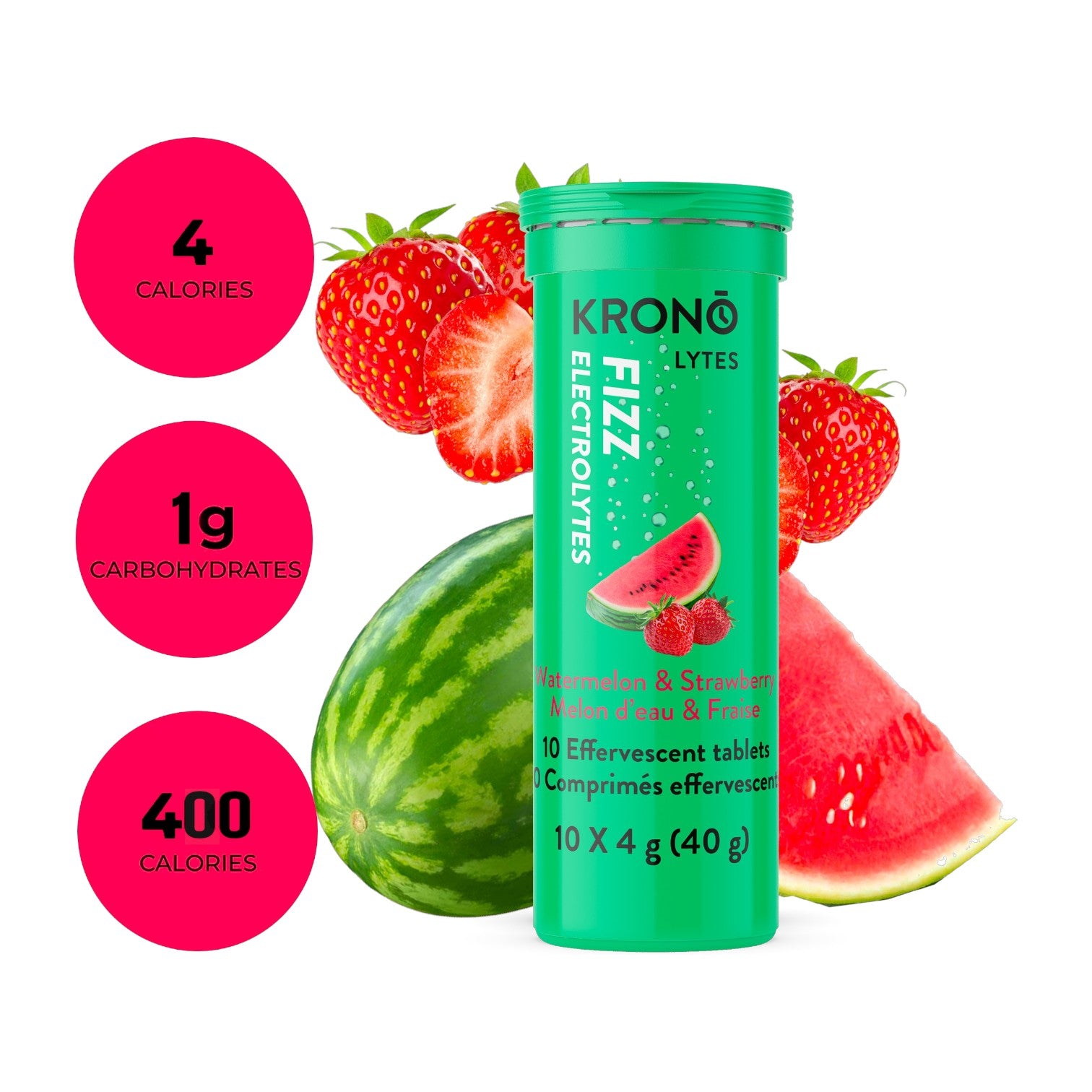 KRONO Effervescent Tablets - Watermelon Strawberry