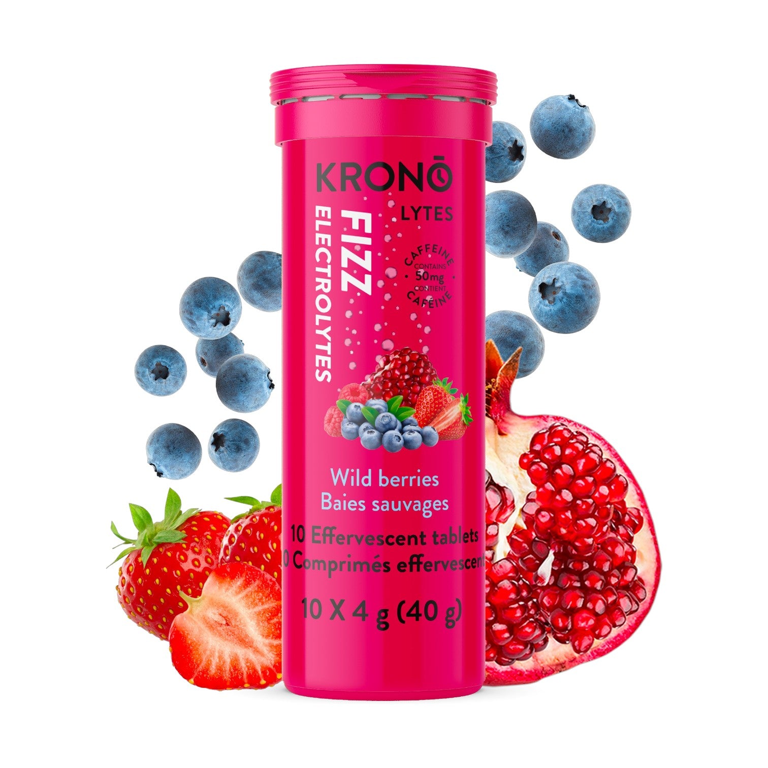 KRONO Effervescent Tablets - Wildberries w/Caffeine
