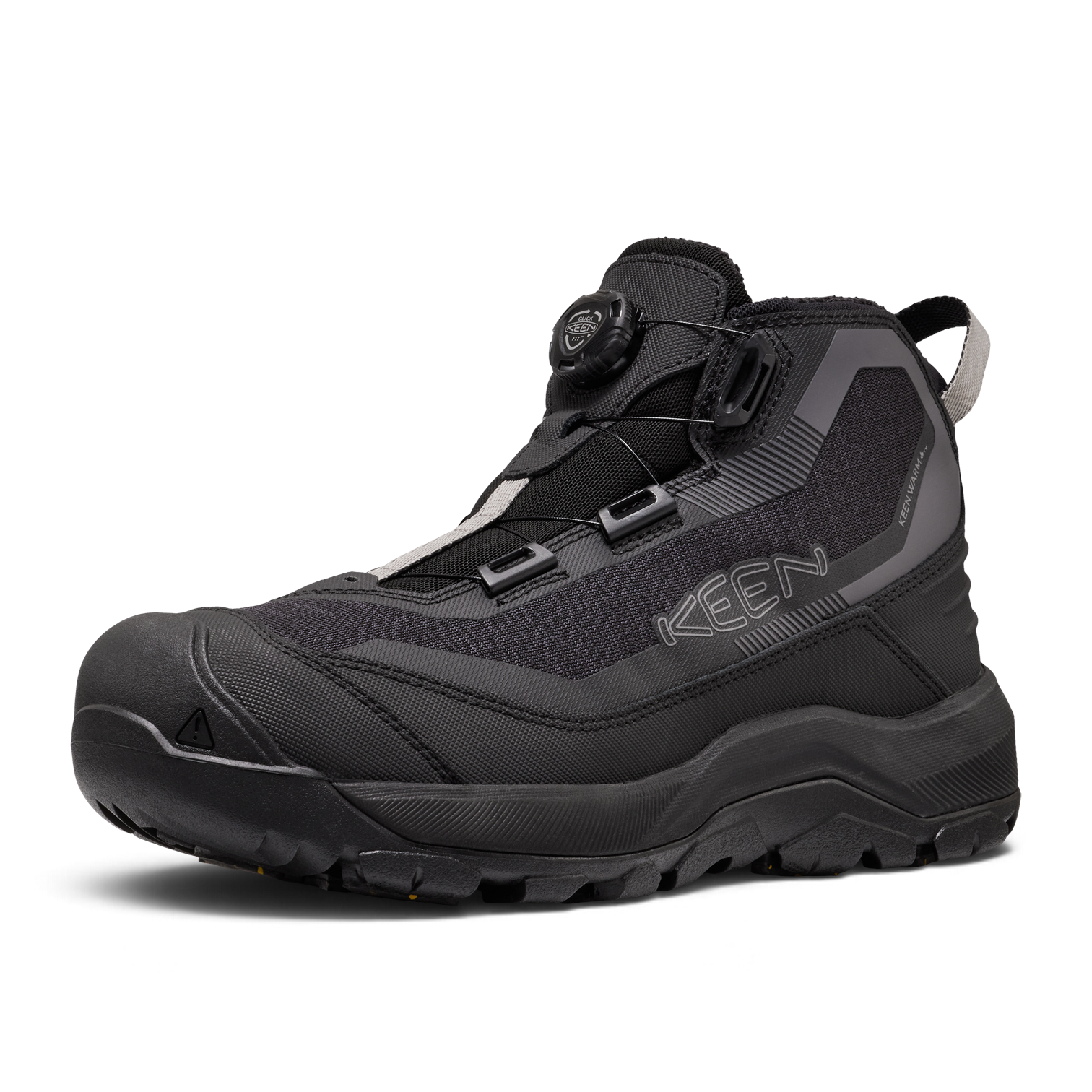 Outdoors Oriented KEEN Revel IV EXP CF Polar men's black winter hiking boot with BOA lacing system