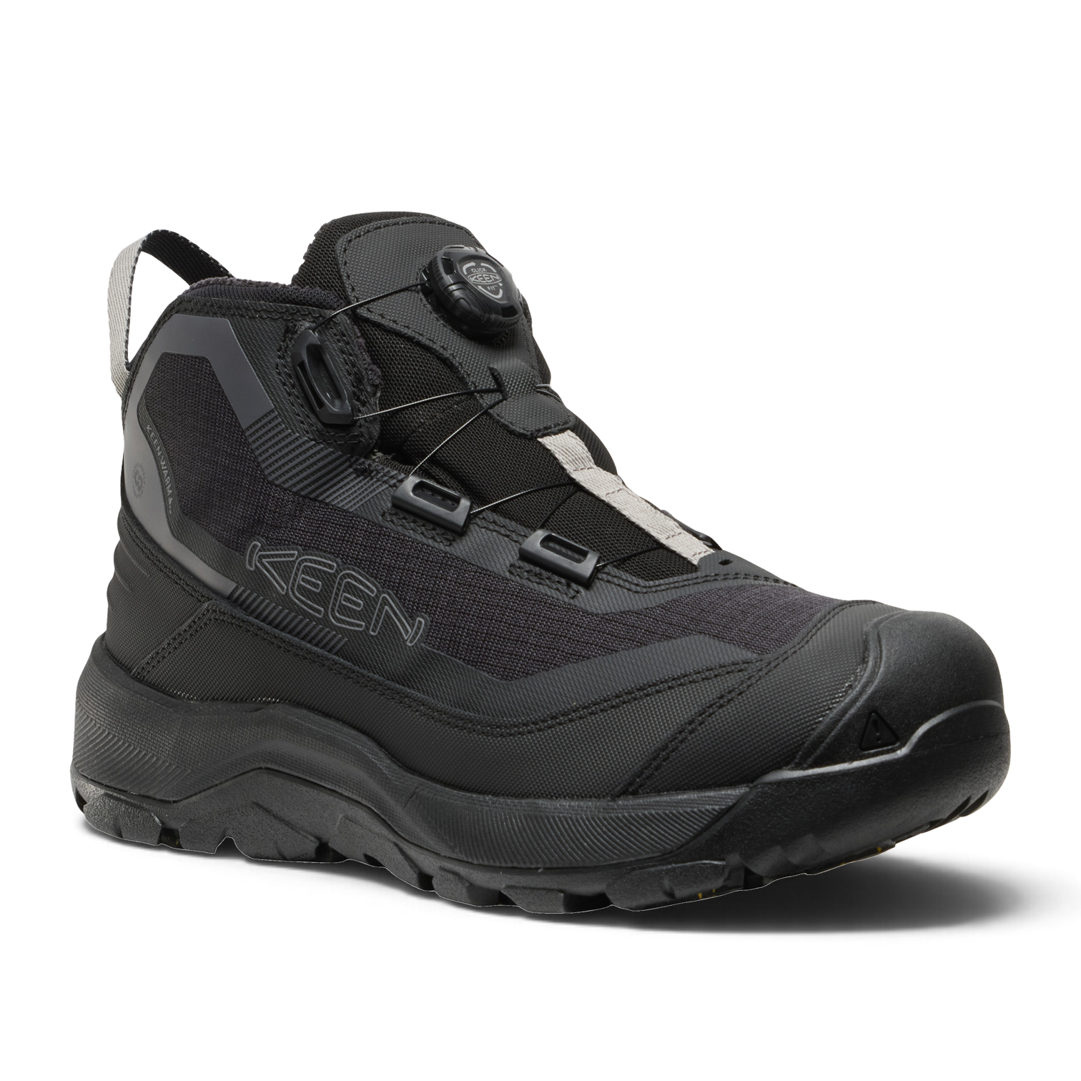 Outdoors Oriented KEEN Revel IV EXP CF Polar men's black winter hiking boot with BOA lacing system