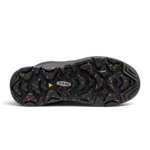 Outdoors Oriented KEEN Revel IV EXP CF Polar men's winter boot black rubber outsole with yellow traction lugs