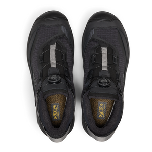 Outdoors Oriented KEEN Revel IV EXP CF Polar men's winter boots in black with thermal insoles and dial lacing system.