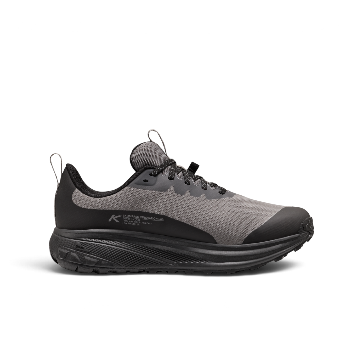 Outdoors Oriented Keen Roam WP men's grey waterproof trail running shoe with ripstop mesh and black rubber outsole