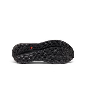 Outdoors Oriented Keen Roam WP men's trail running shoe black rubber outsole with multi-directional traction lugs